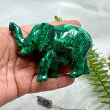 Malachite Elephant Carving MCH-CAR-12 - Nature's Magick