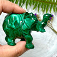 Malachite Elephant Carving MCH-CAR-13 - Nature's Magick