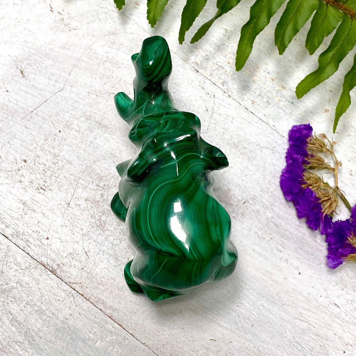 Malachite Elephant Carving MCH-CAR-13 - Nature's Magick