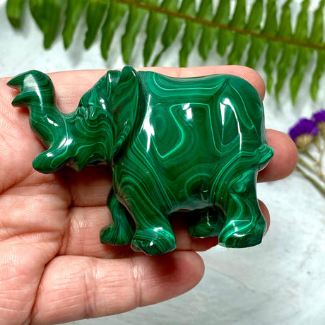 Malachite Elephant Carving MCH-CAR-13 - Nature's Magick