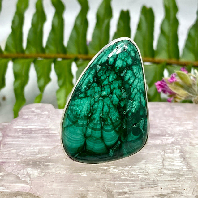 Malachite freeform ring s.10 KRGJ2132 - Nature's Magick