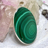 Malachite oval pendant KPGJ3328 - Nature's Magick