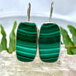 Malachite rectangle fixed hook earrings KEGJ961 - Nature's Magick