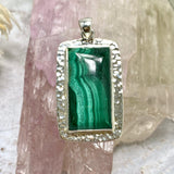 Malachite rectangular pendant KPGJ3333 - Nature's Magick