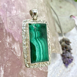 Malachite rectangular pendant KPGJ3333 - Nature's Magick