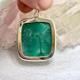 Malachite rectangular pendant KPGJ3334 - Nature's Magick