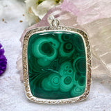 Malachite rectangular pendant KPGJ3335 - Nature's Magick