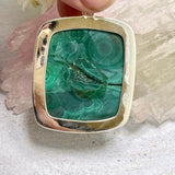 Malachite rectangular pendant KPGJ3335 - Nature's Magick