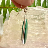 Malachite teardrop cabochon earrings KEGJ736 - Nature's Magick