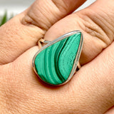 Malachite teardrop ring s.11 KRGJ2625 - Nature's Magick