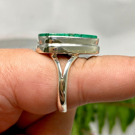 Malachite teardrop ring s.11 KRGJ2625 - Nature's Magick