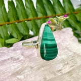 Malachite teardrop ring s.9 KRGJ2623 - Nature's Magick