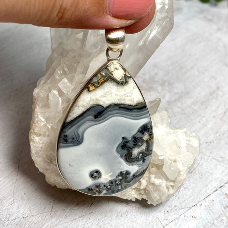 Maligano Jasper teardrop cabochon pendant KPGJ2138 - Nature's Magick