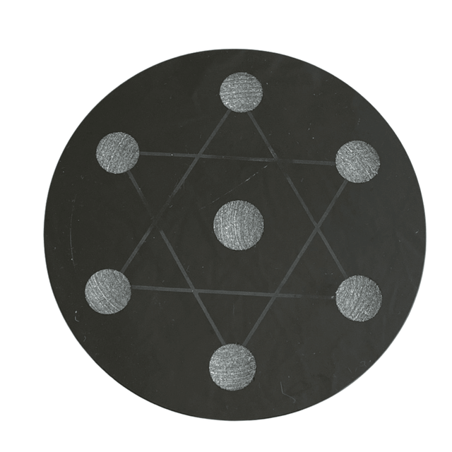 Medium Black Obsidian Grid Plate BOGP02 - Nature's Magick