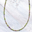 Micro Bead Necklace - Amethyst, Peridot and Lepidocrocite in Quartz - Nature's Magick