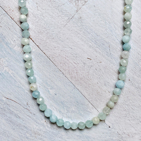 Micro Bead Necklace - Aquamarine - Nature's Magick