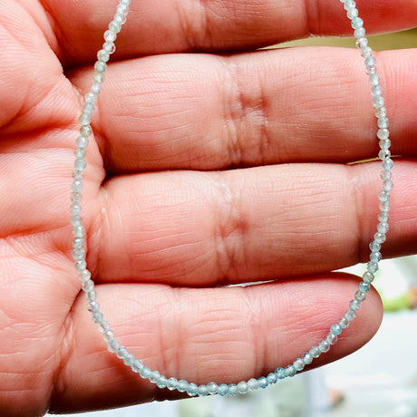 Micro Bead Necklace - Aquamarine - Nature's Magick