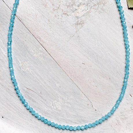 Micro Bead Necklace - Blue Chalcedony - Nature's Magick