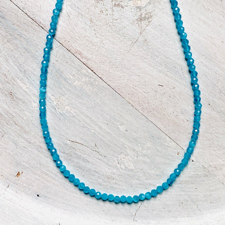 Micro Bead Necklace - Blue Chalcedony - Nature's Magick