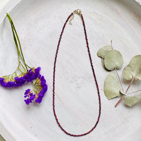 Micro Bead Necklace - Garnet - Nature's Magick