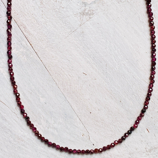 Micro Bead Necklace - Garnet - Nature's Magick