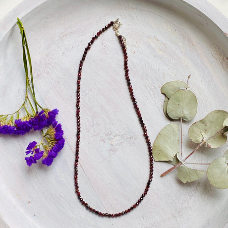 Micro Bead Necklace - Garnet - Nature's Magick