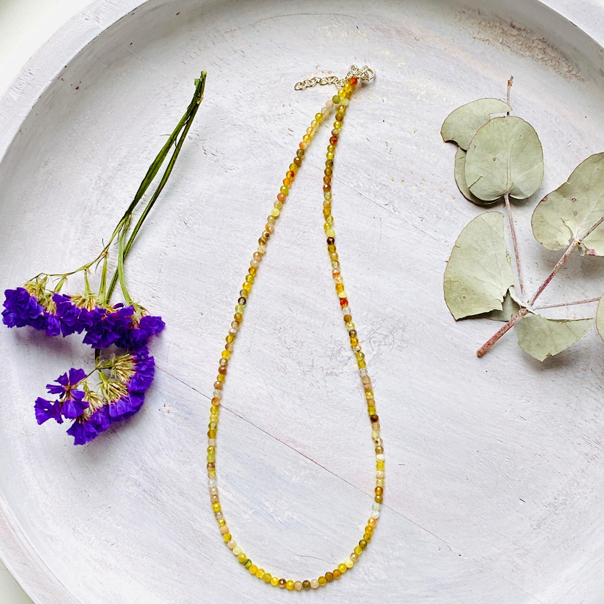 Micro Bead Necklace - Mexican Fire Opal - Nature's Magick