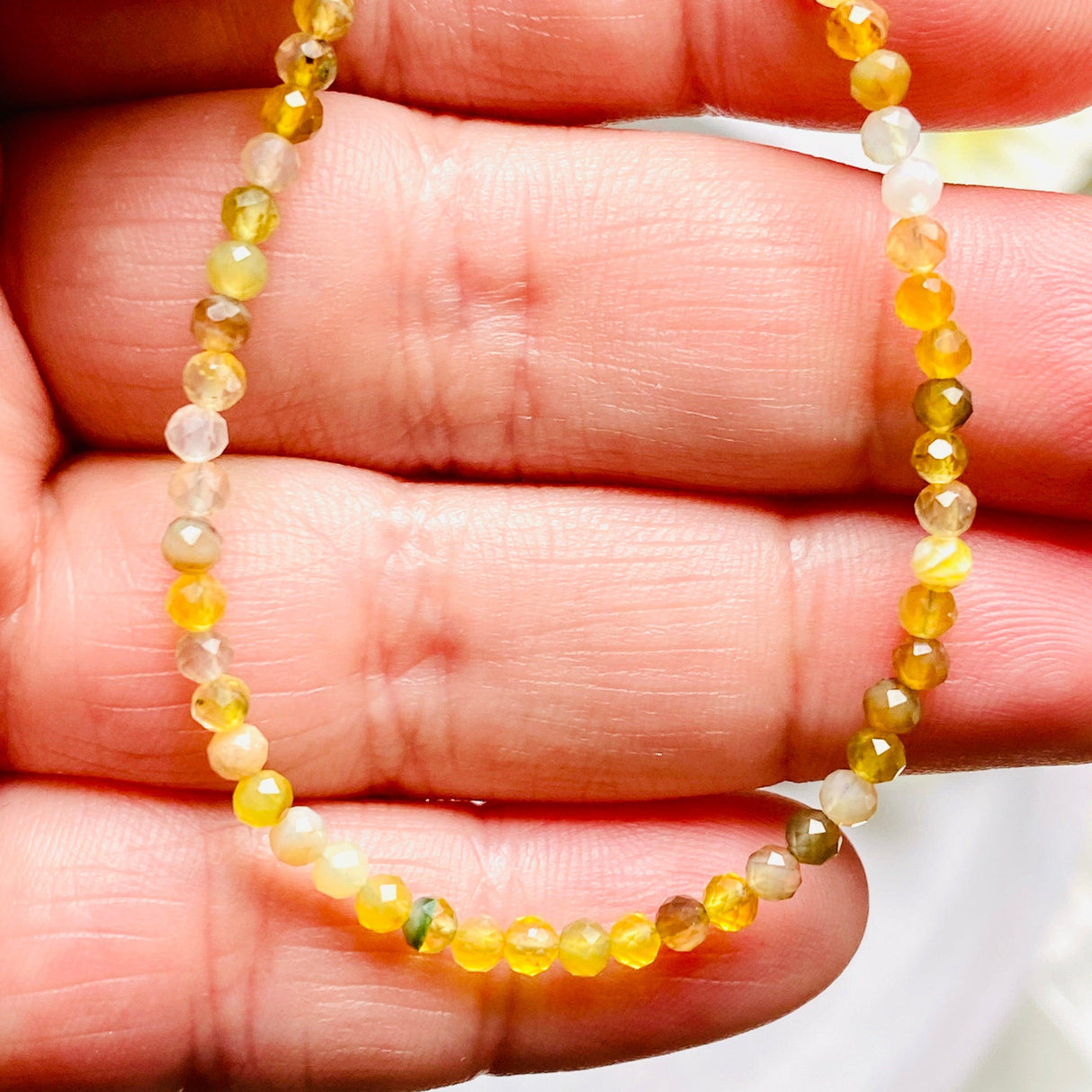 Micro Bead Necklace - Mexican Fire Opal - Nature's Magick