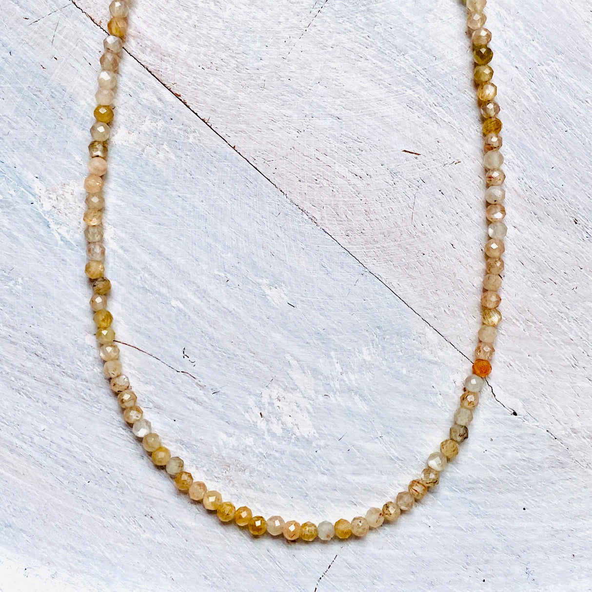 Micro Bead Necklace - Mixed/ Coloured Moonstone - Nature's Magick