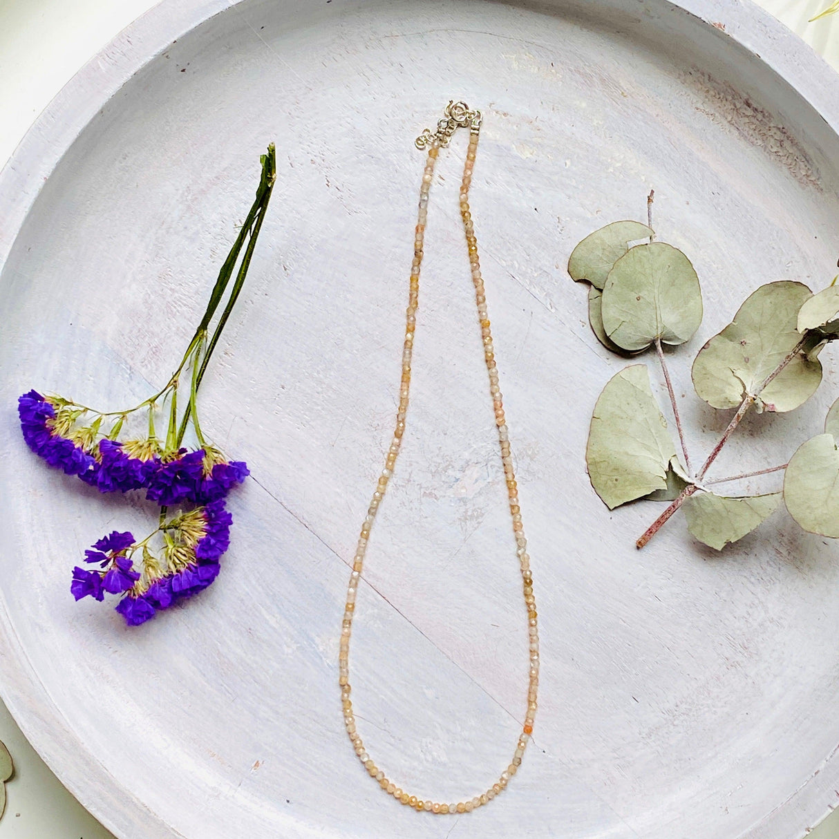 Micro Bead Necklace - Mixed/ Coloured Moonstone - Nature's Magick