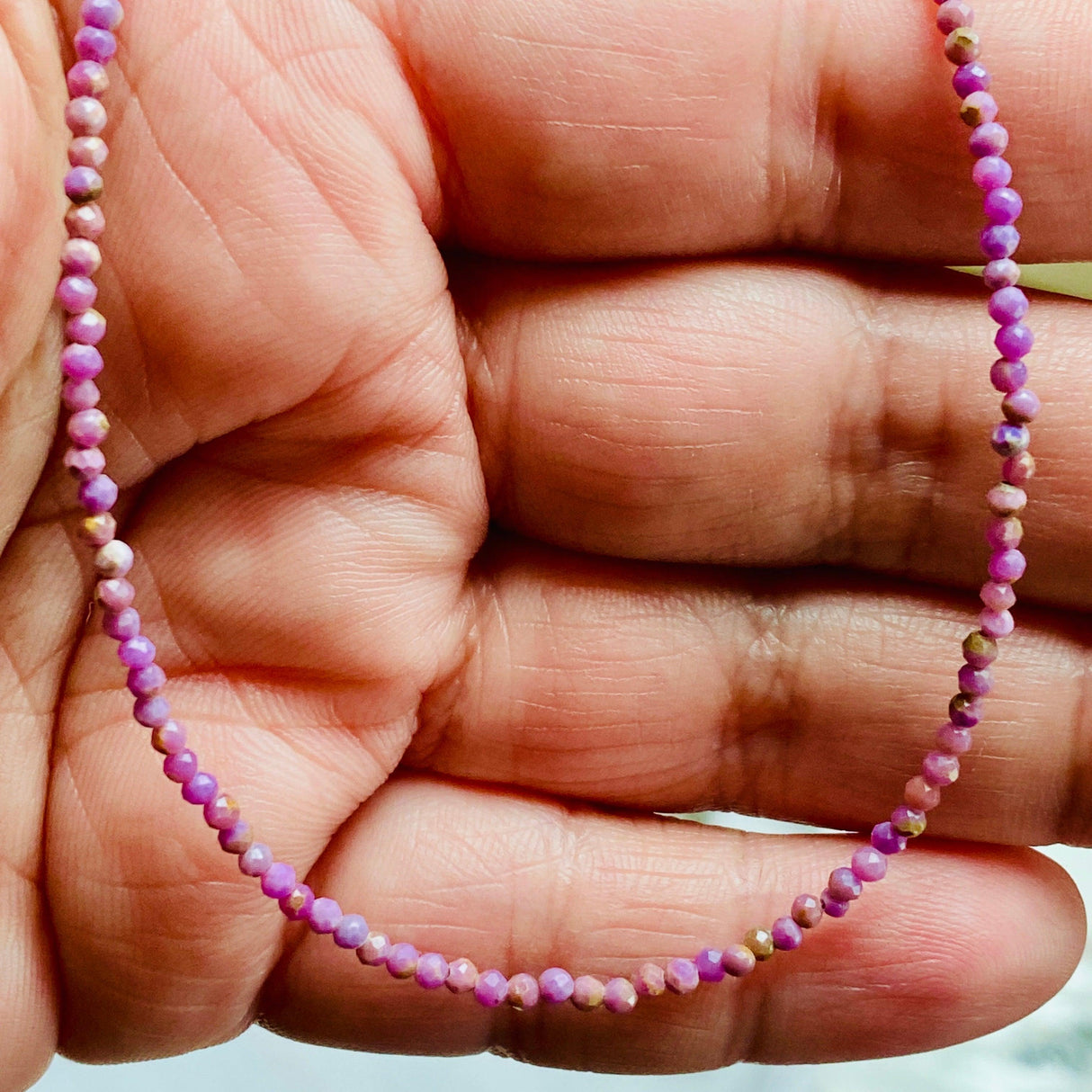 Micro Bead Necklace - Phosphosiderite - Nature's Magick