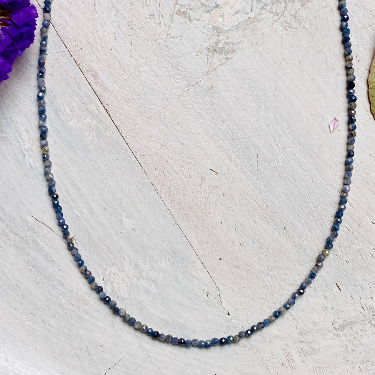 Micro Bead Necklace - Sapphire - Nature's Magick