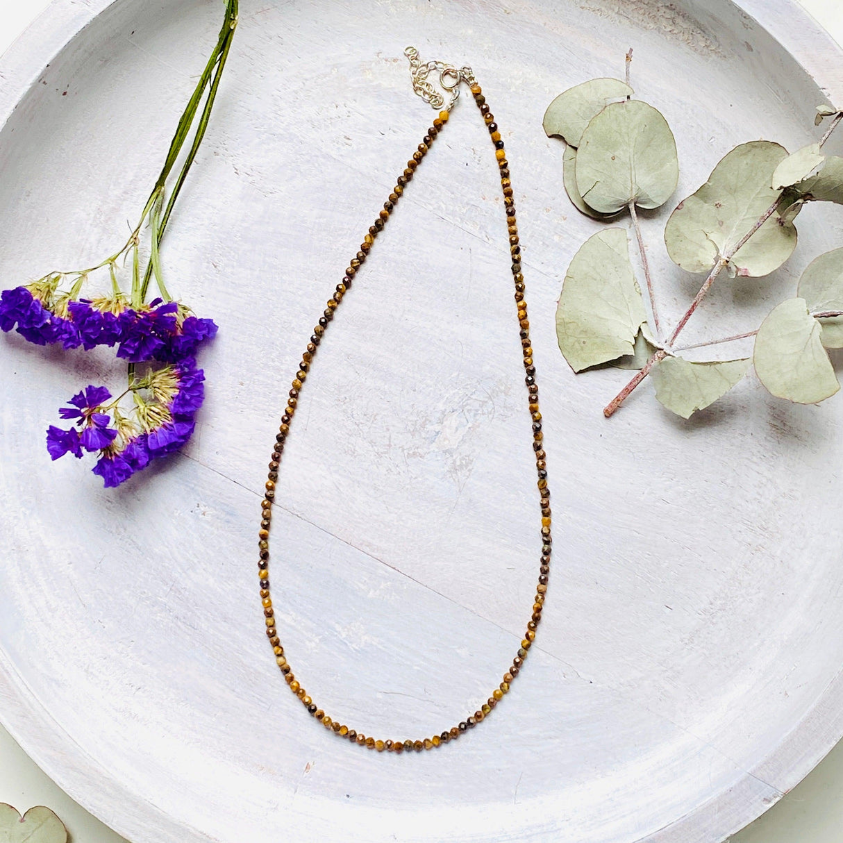 Micro Bead Necklace - Tigers Eye - Nature's Magick