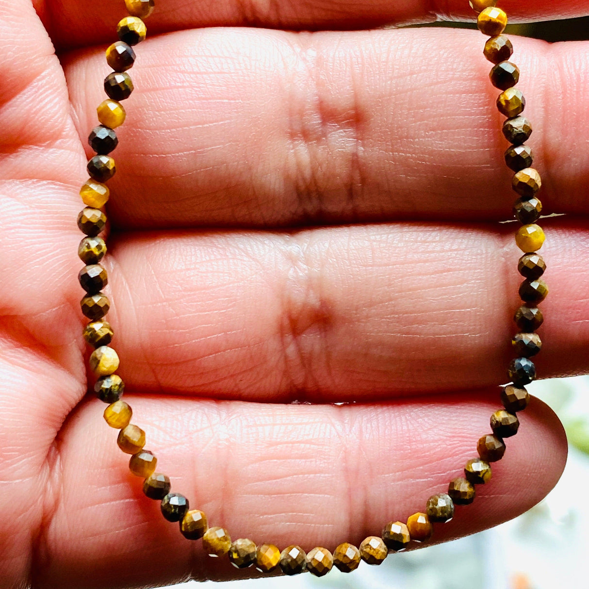 Micro Bead Necklace - Tigers Eye - Nature's Magick