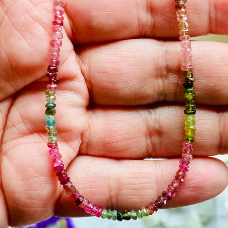 Micro Bead Necklace - Tourmaline (mixed colours) - Nature's Magick