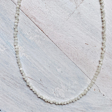 Micro Bead Necklace - White Moonstone - Nature's Magick