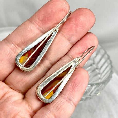 Mookaite teardrop cabochon earrings KEGJ738 - Nature's Magick