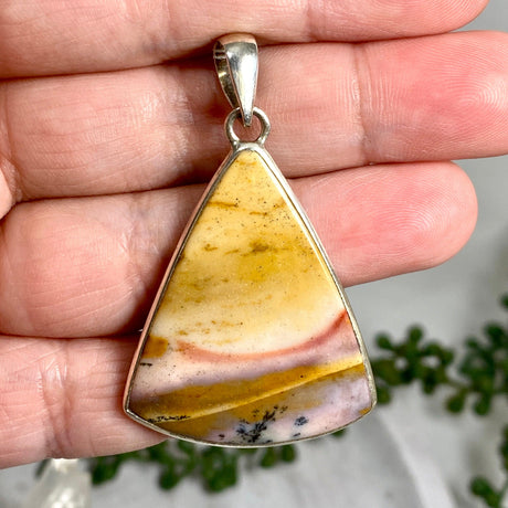 Mookaite triangle cabochon pendant PPGJ117 - Nature's Magick