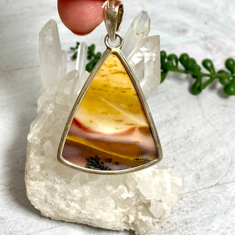 Mookaite triangle cabochon pendant PPGJ117 - Nature's Magick