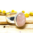 Morganite oval cabochon ring s.8 KRGJ1747 - Nature's Magick