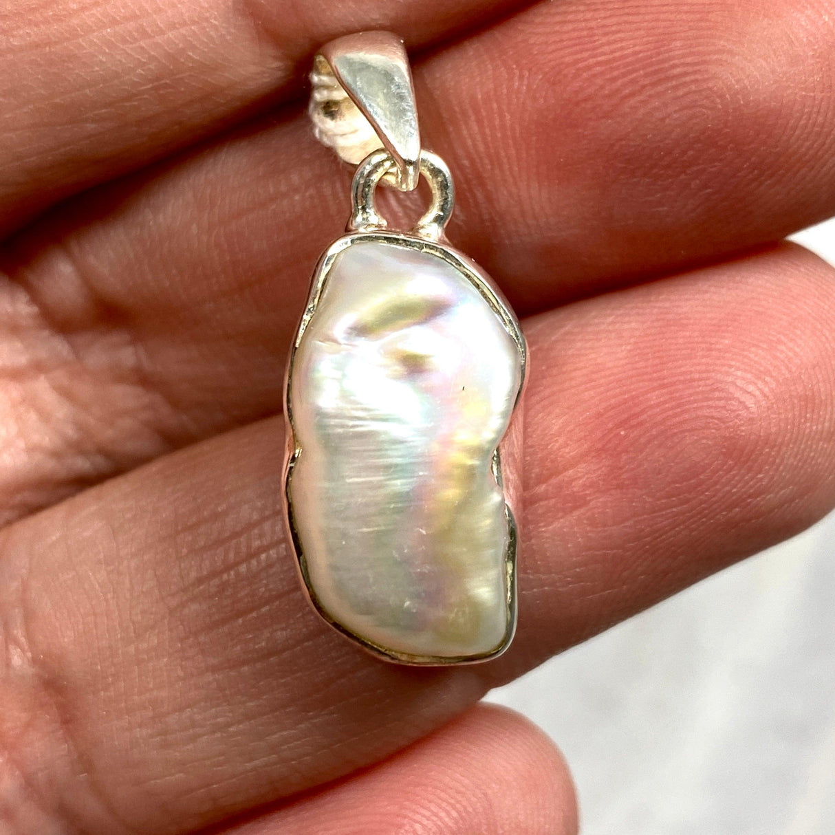 Pearl freeform pendant KPGJ3287 - Nature's Magick