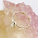 Pearl Teardrop Fine Band Ring R3691-PL - Nature's Magick