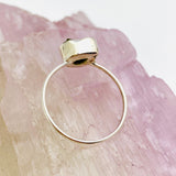 Peridot Raw Crystal Fine Band Ring R3701-PE - Nature's Magick