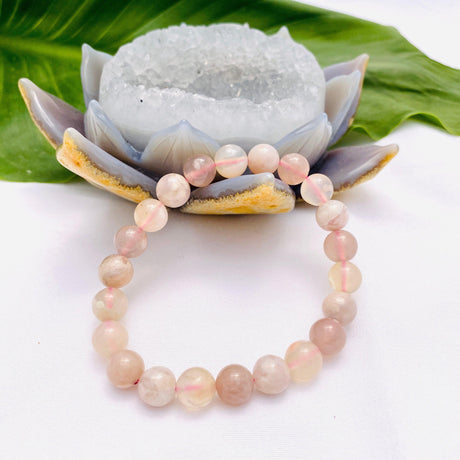 Pink Flower agate bracelet - Nature's Magick