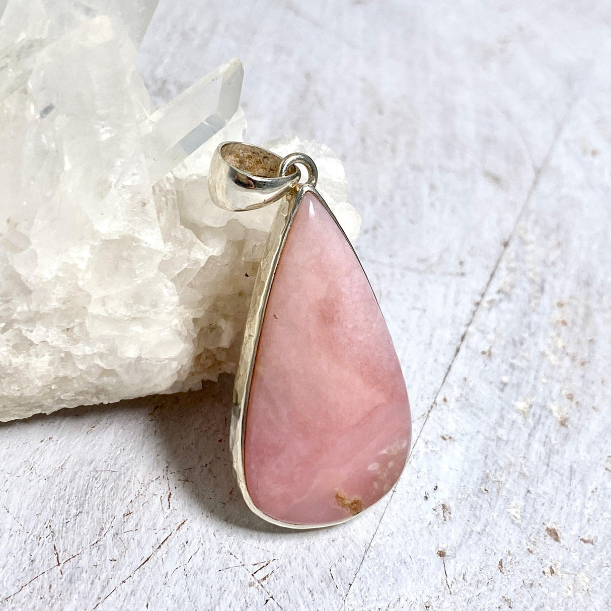 Pink Opal teardrop pendant KPGJ3278 - Nature's Magick