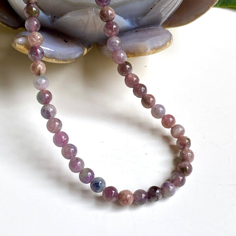 Pink Tourmaline 5mm bead necklace - Nature's Magick