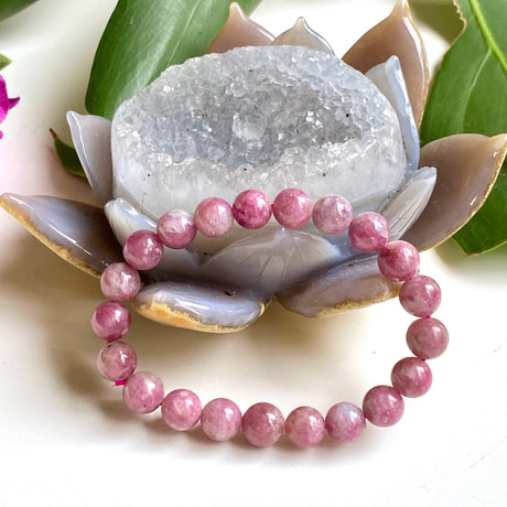Pink Tourmaline in Quartz Bracelet - Nature's Magick