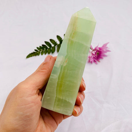 Pistachio Calcite Obelisk PCG-08 - Nature's Magick