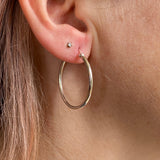 Plain Hoop Earrings 30mm SE329 - Nature's Magick