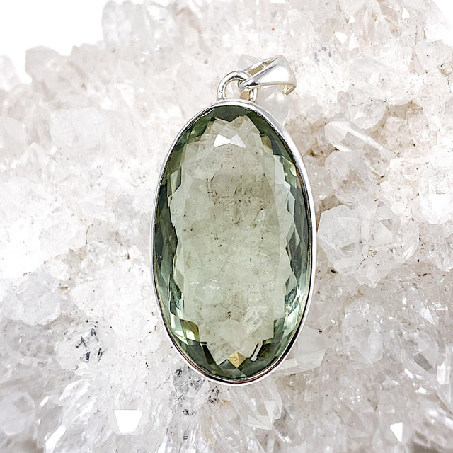 Prasiolite (Green Amethyst) oval faceted pendant KPGJ2154 - Nature's Magick